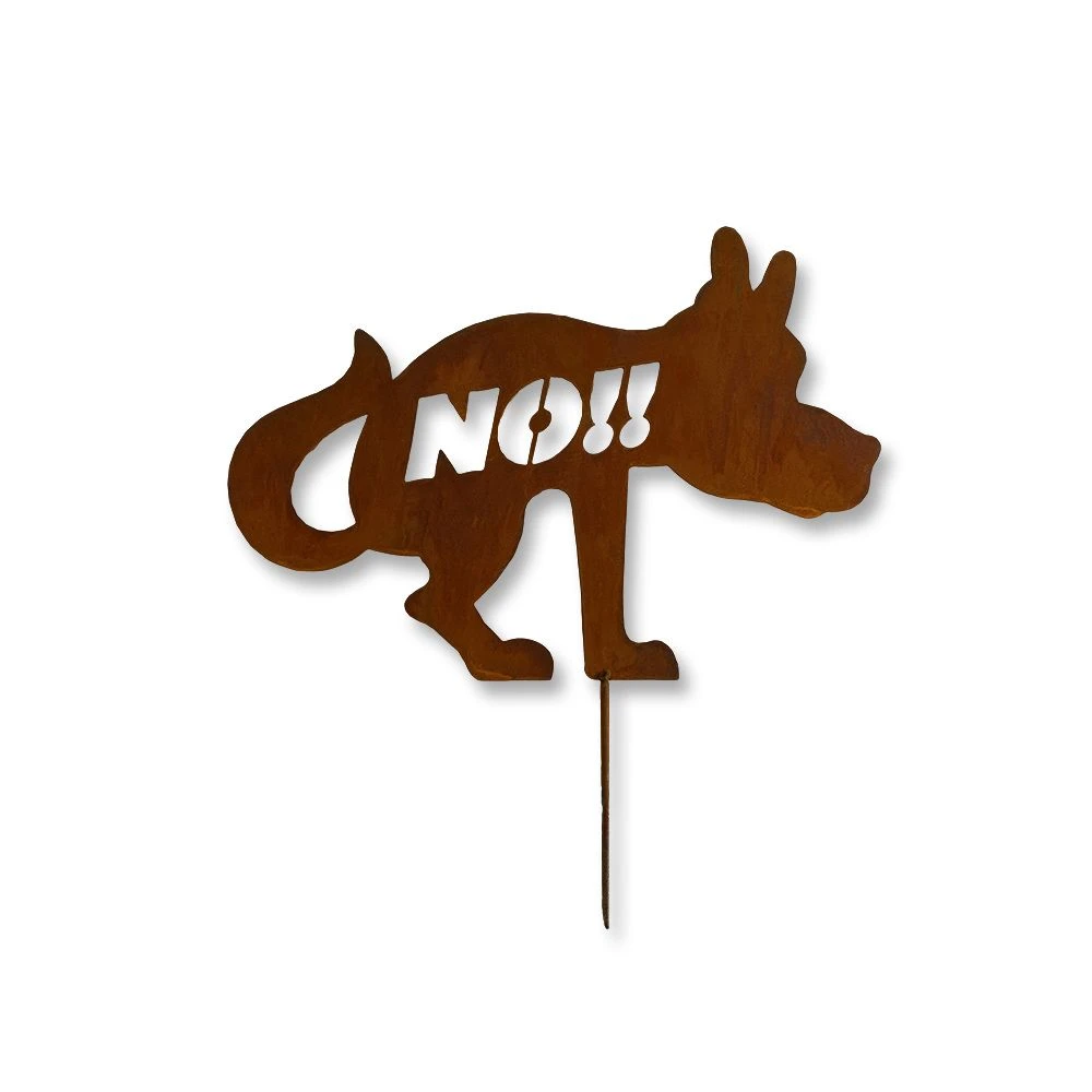 Edelrost Hund Please Don´t Mit Stecker