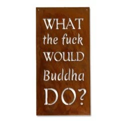 Edelrost Schild Buddha