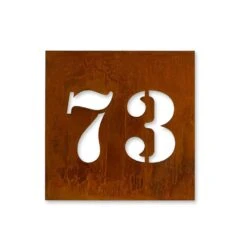 Edelrost Schild Mit Ihrer Hausnummer