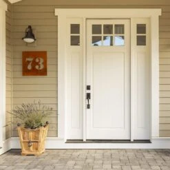 Edelrost Schild Mit Ihrer Hausnummer -Kamiladen Verkäufe 32022624 edelrost schild mit hausnummer schamotte shop 2