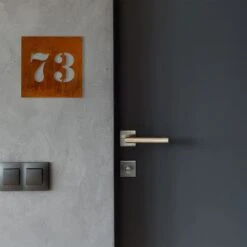 Edelrost Schild Mit Ihrer Hausnummer -Kamiladen Verkäufe 32022624 edelrost schild mit hausnummer schamotte shop 3