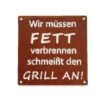 Edelrost Schild Grill Saison