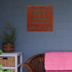 Edelrost Schild Grill Saison -Kamiladen Verkäufe 32022694 edelrost schild schamotte shop 3