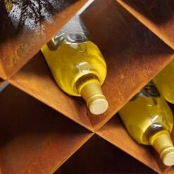 Edelrost Weinregal Rouille 50x50x25cm -Kamiladen Verkäufe 32023821 weinregal rouille schamotte shop 3