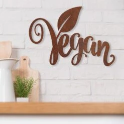 Edelrost Vegan Schrift Aufhänger -Kamiladen Verkäufe 32024721 vegan schrift aufh nger 150x215mm 3
