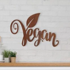 Edelrost Vegan Schrift Aufhänger -Kamiladen Verkäufe 32024721 vegan schrift aufh nger 150x215mm 4