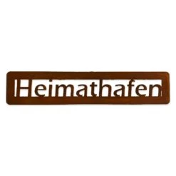 Edelrost Schrift Heimathafen