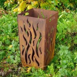 Edelrost Feuertonne Flames 70cm -Kamiladen Verkäufe 40001987 feuertonne flames 04