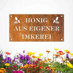 Edelrost Schild Honig Aus Eigener Imkerei -Kamiladen Verkäufe 40002124 edelrostschild honig aus eigener imkerei 02