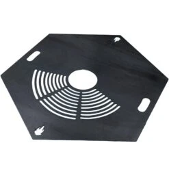 Feuerplatte Grillplatte Mit Integriertem Rost 6-eckig Ø 105 Cm -Kamiladen Verkäufe 40002774 feuerplatte grillplatte grillring 6eckig mit integriertem rost 105er 03
