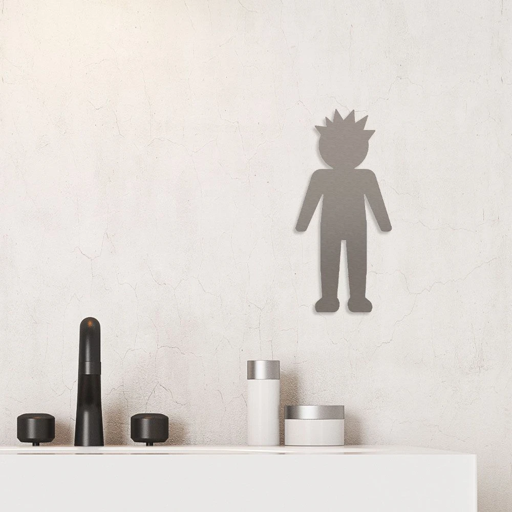 Herren Piktogramm Aus Edelstahl 2 Herren Piktogramm Aus Edelstahl – Bild 2