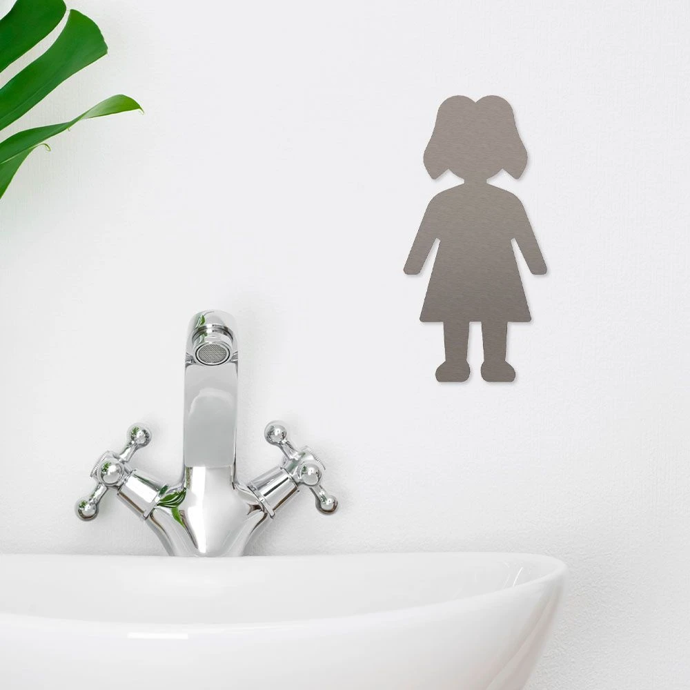 Damen Piktogramm Aus Edelstahl 2 Damen Piktogramm Aus Edelstahl – Bild 2