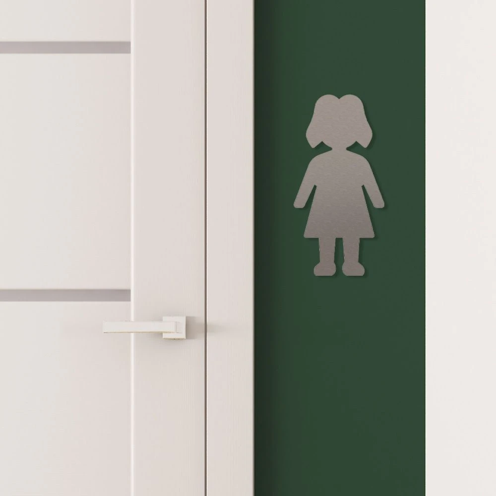 Damen Piktogramm Aus Edelstahl 3 Damen Piktogramm Aus Edelstahl – Bild 3