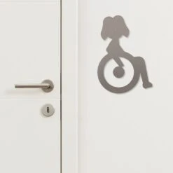 Rollstuhlfahrerin Piktogramm Aus Edelstahl -Kamiladen Verkäufe 40004240 piktogramm rollstuhlfahrerin 02