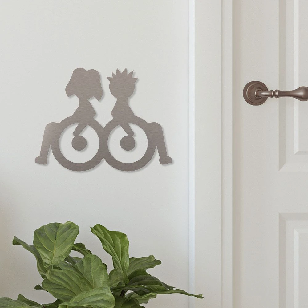 Rollstuhlfahrer Duo Piktogramm Aus Edelstahl 3 Rollstuhlfahrer Duo Piktogramm Aus Edelstahl – Bild 3