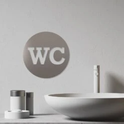 WC Piktogramm Rund Aus Edelstahl -Kamiladen Verkäufe 40004245 piktogramm wc 02