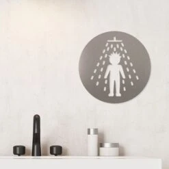 Dusche Herren Piktogramm Rund Aus Edelstahl -Kamiladen Verkäufe 40004250 piktogramm herren dusche 02