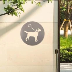 Hunde An Die Leine Piktogramm Rund Aus Edelstahl -Kamiladen Verkäufe 40004252 piktogramm hunde an die leine 02