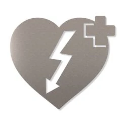 Defibrilator Piktogramm Aus Edelstahl