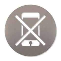 Handyverbot Piktogramm Rund Aus Edelstahl