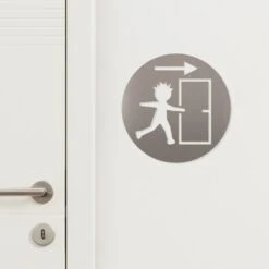 Notausgang Piktogramm Rund Aus Edelstahl 5 Notausgang Piktogramm Rund Aus Edelstahl -Kamiladen Verkäufe 40004532 piktogramm notausgang 02