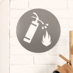 Feuerlöscher Piktogramm Rund Aus Edelstahl -Kamiladen Verkäufe 40004534 piktogramm feuerl scher 02