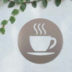 Kaffeepause Piktogramm Rund Aus Edelstahl -Kamiladen Verkäufe 40004535 piktogramm kaffeepause 02