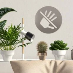 Nicht Berühren Piktogramm Rund Aus Edelstahl -Kamiladen Verkäufe 40004538 piktogramm nicht ber hren 02