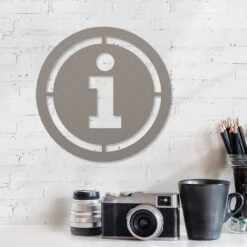 Info Piktogramm Rund Aus Edelstahl -Kamiladen Verkäufe 40004539 piktogramm info 02