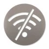 Kein WLAN Piktogramm Rund Aus Edelstahl