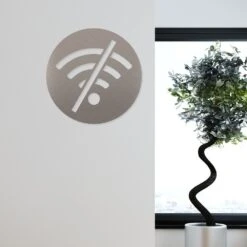 Kein WLAN Piktogramm Rund Aus Edelstahl -Kamiladen Verkäufe 40004540 piktogramm kein wlan 03