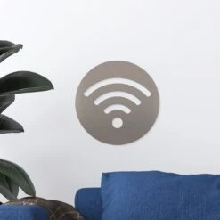 WLAN Piktogramm Rund Aus Edelstahl -Kamiladen Verkäufe 40004541 piktogramm wlan 02