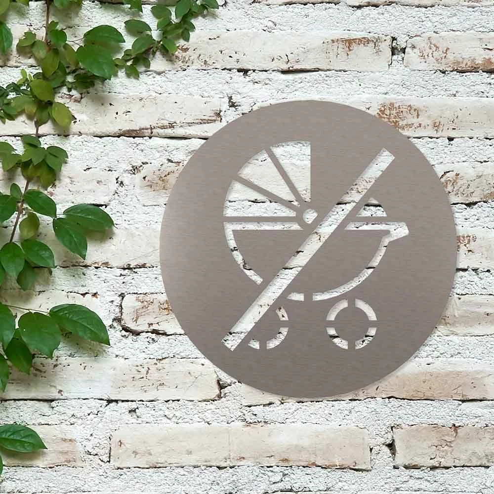 Kinderwagen Verboten Piktogramm Rund Aus Edelstahl 2 Kinderwagen Verboten Piktogramm Rund Aus Edelstahl – Bild 2