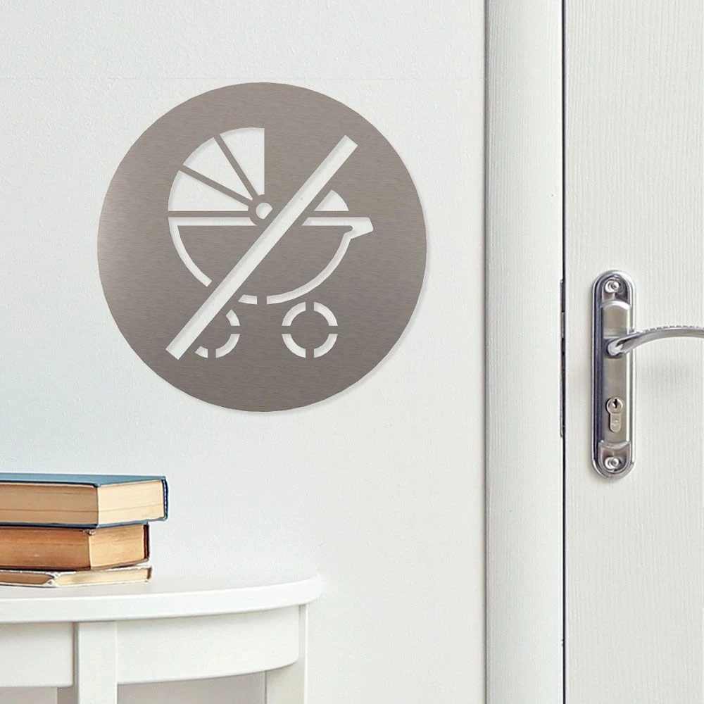 Kinderwagen Verboten Piktogramm Rund Aus Edelstahl 3 Kinderwagen Verboten Piktogramm Rund Aus Edelstahl – Bild 3