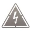 Hochspannung Piktogramm Aus Edelstahl