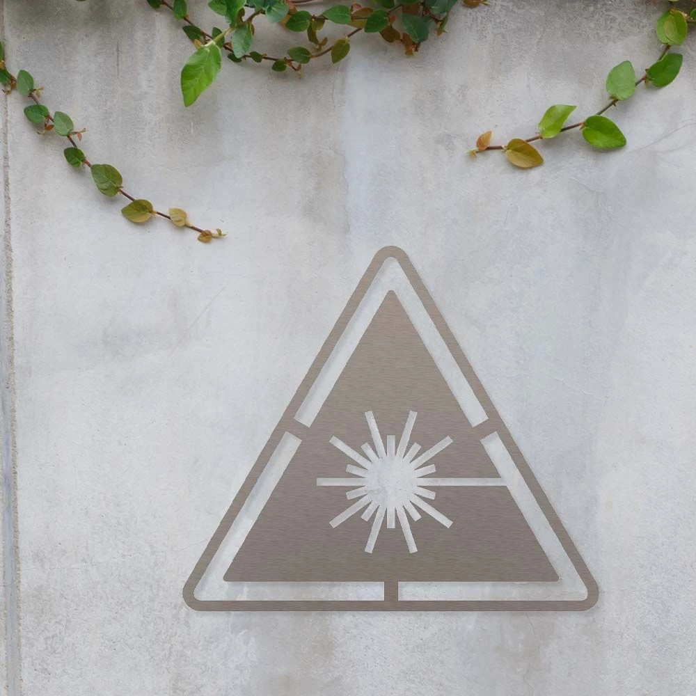 Warnung Vor Laserstrahl Piktogramm Aus Edelstahl 2 Warnung Vor Laserstrahl Piktogramm Aus Edelstahl – Bild 2