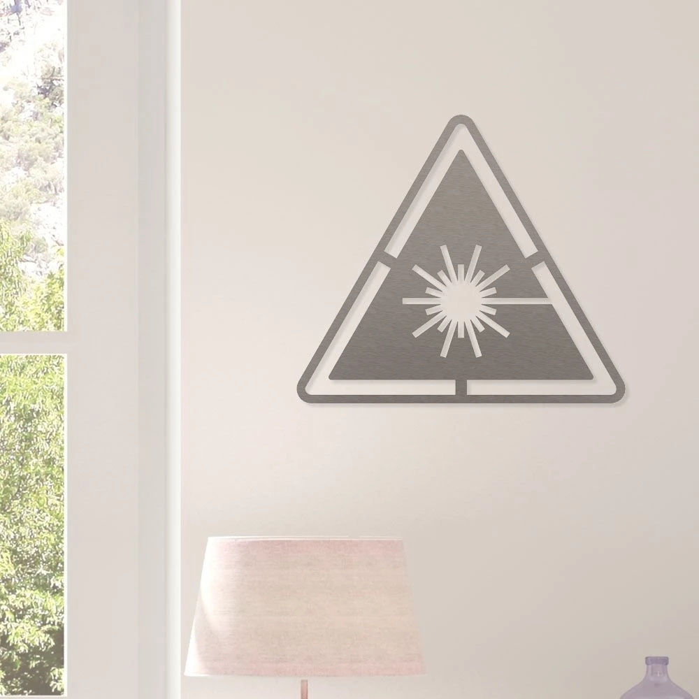 Warnung Vor Laserstrahl Piktogramm Aus Edelstahl 3 Warnung Vor Laserstrahl Piktogramm Aus Edelstahl – Bild 3