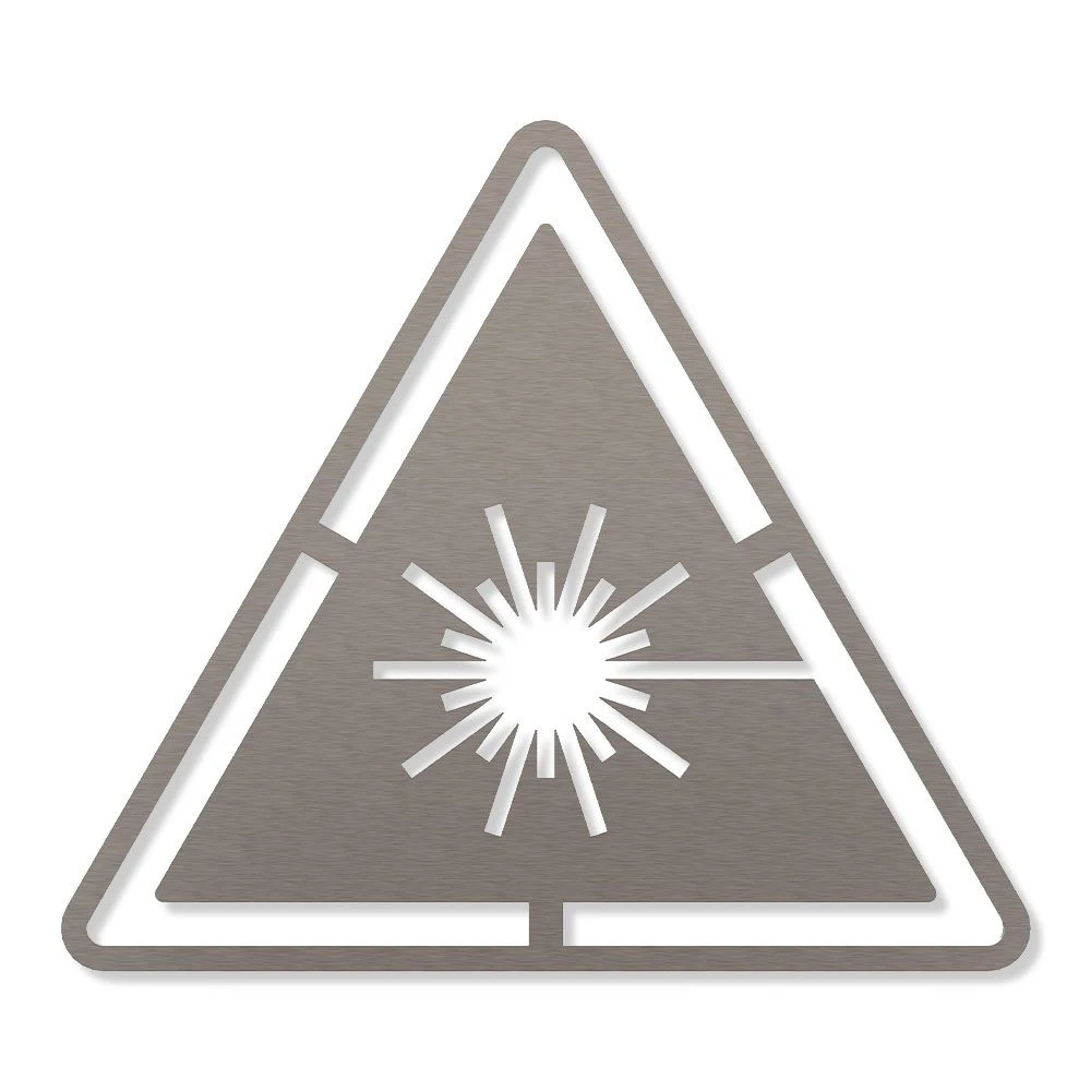 Warnung Vor Laserstrahl Piktogramm Aus Edelstahl 1 Warnung Vor Laserstrahl Piktogramm Aus Edelstahl