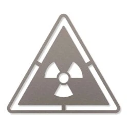 Warnung Vor Radioaktiven Stoffen Piktogramm Aus Edelstahl