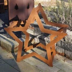 Edelrost Kaminholzregal Stern -Kamiladen Verkäufe 40004843 brennholzregal stern 03