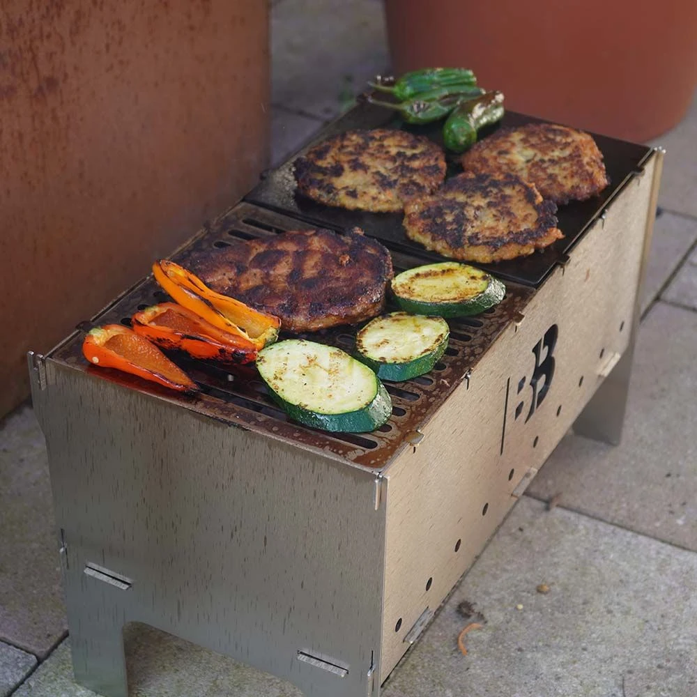 BlazeBox Station Medium Kombi Grillrost & Grillplatte Im Set 4 BlazeBox Station Medium Kombi Grillrost & Grillplatte Im Set – Bild 4