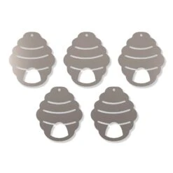 Kamiladen Verkäufe 5 Edelstahl Baumanhänger Bienenstock 10,0 X 8,5 Cm Im 5er Set
