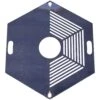 Feuerplatte Grillplatte Mit Integriertem Rost 6-eckig Ø 80 Cm Design 4