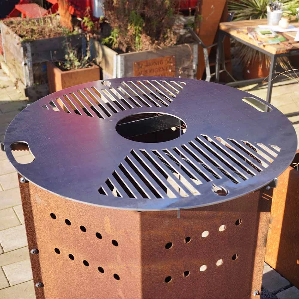 Feuerplatte Grillplatte Mit Integriertem Rost Ø 80 Cm Design 2 2 Feuerplatte Grillplatte Mit Integriertem Rost Ø 80 Cm Design 2 – Bild 2