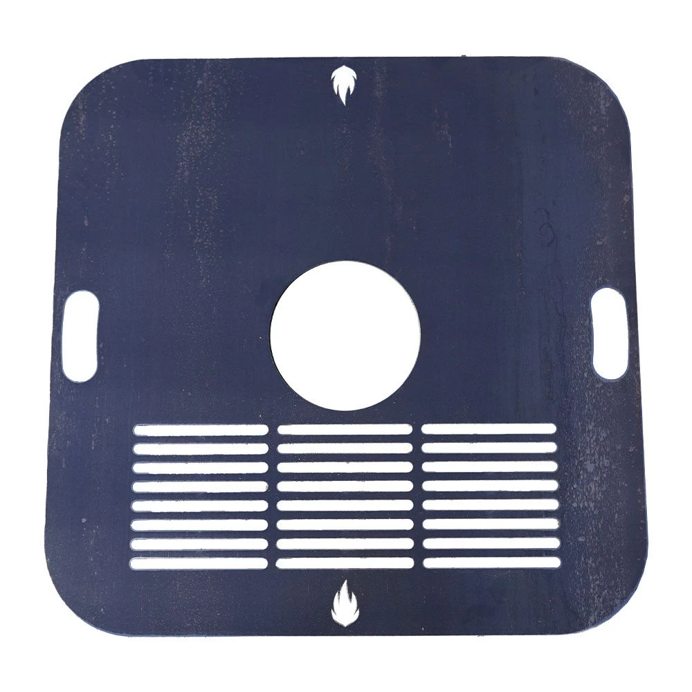 Feuerplatte Grillplatte Mit Integriertem Rost Quadratisch 78 X 78 Cm Design 3 1 Feuerplatte Grillplatte Mit Integriertem Rost Quadratisch 78 X 78 Cm Design 3