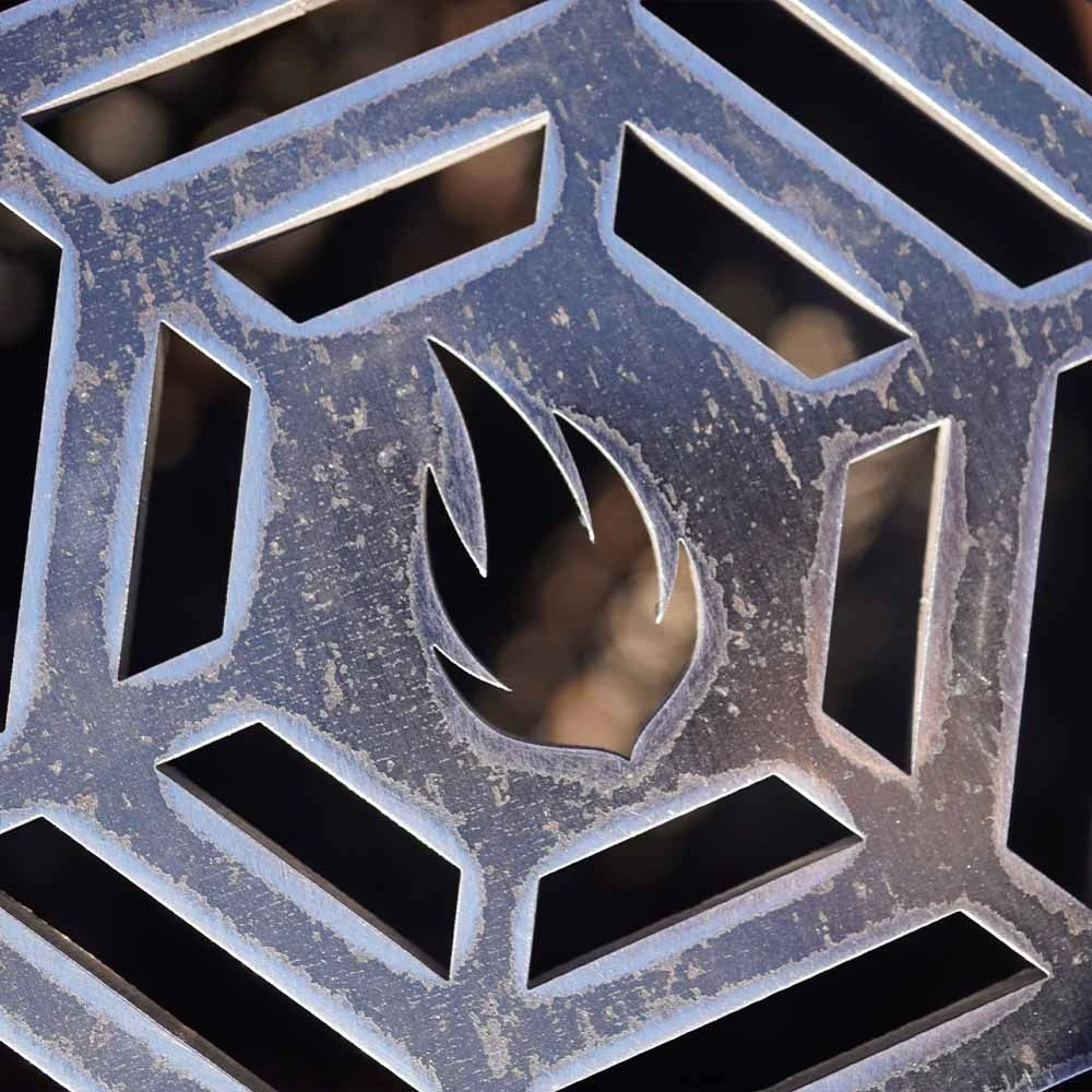 Grillrost 6-eckig Ø 21 Cm Einsatz Für Feuerplatte Spinnennetz Design 2 Grillrost 6-eckig Ø 21 Cm Einsatz Für Feuerplatte Spinnennetz Design – Bild 2