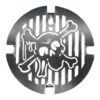Grillrost Ø 21 Cm Einsatz Für Feuerplatte Totenkopf Design