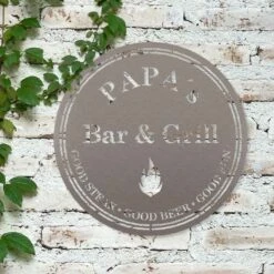 Kamiladen Verkäufe -Kamiladen Verkäufe 40005678 edelstahlschild papas bar mit aufh nger 01