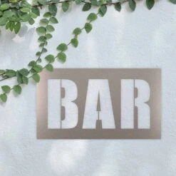 Edelstahl Schild BAR Mit Aufhänger -Kamiladen Verkäufe 40005693 edelstahlschild bar mit aufh nger 01