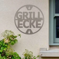Edelstahl Schild Grillecke Ø 30cm -Kamiladen Verkäufe 40005700 edelstahlschild grillecke 02